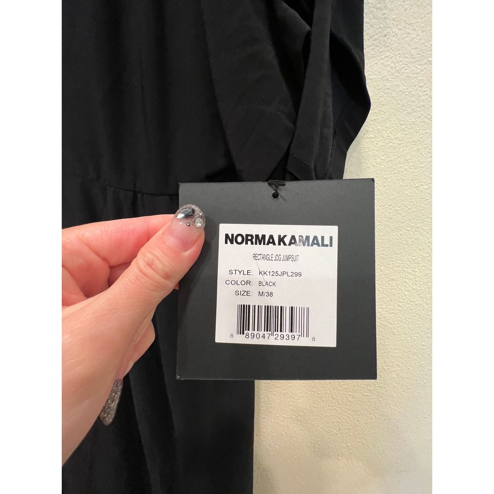 NEW Size M Norma Kamali Shirt Jog Jumpsuit in Black REVOLVE MSRP $165 - Picture 5 of 8